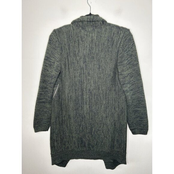 Market & Spruce Deb Cotton Blend Zipper Detail Sweater Green Size Small - Picture 6 of 10